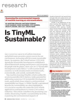 Is TinyML Sustainable? Assessing the Environmental Impacts of Machine
  Learning on Microcontrollers