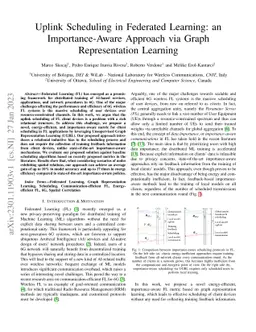 Uplink Scheduling in Federated Learning: an Importance-Aware Approach
  via Graph Representation Learning