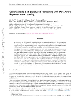 Understanding Self-Supervised Pretraining with Part-Aware Representation
  Learning