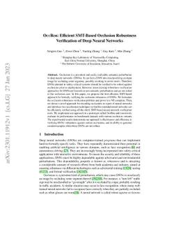 OccRob: Efficient SMT-Based Occlusion Robustness Verification of Deep
  Neural Networks