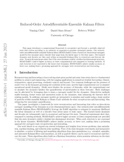 Reduced-Order Autodifferentiable Ensemble Kalman Filters