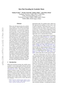 Byte Pair Encoding for Symbolic Music