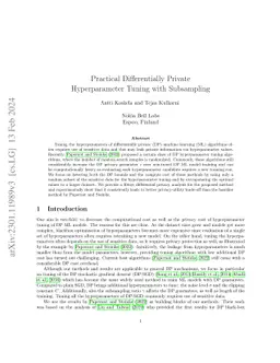 Practical Differentially Private Hyperparameter Tuning with Subsampling