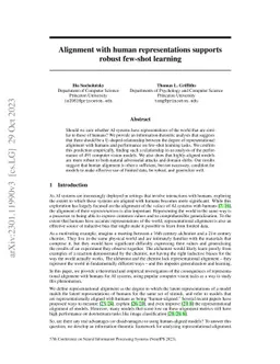 Alignment with human representations supports robust few-shot learning