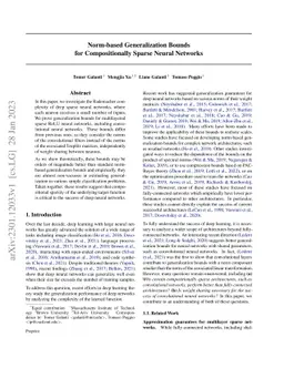 Norm-based Generalization Bounds for Compositionally Sparse Neural
  Networks