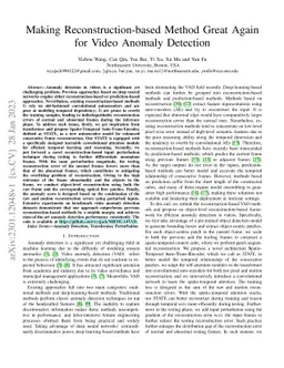 Making Reconstruction-based Method Great Again for Video Anomaly
  Detection