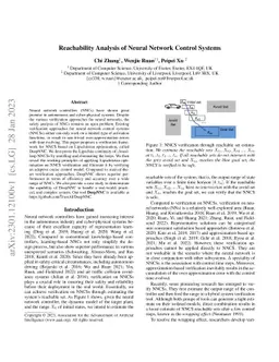 Reachability Analysis of Neural Network Control Systems