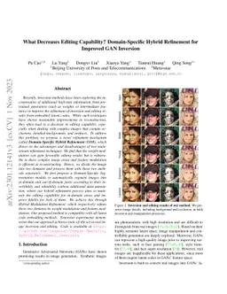 What Decreases Editing Capability? Domain-Specific Hybrid Refinement for
  Improved GAN Inversion