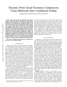 Dynamic Point Cloud Geometry Compression Using Multiscale Inter
  Conditional Coding