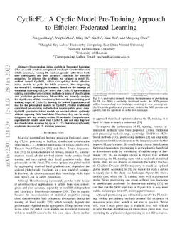 CyclicFL: A Cyclic Model Pre-Training Approach to Efficient Federated
  Learning