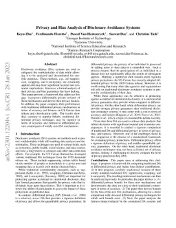 Privacy and Bias Analysis of Disclosure Avoidance Systems