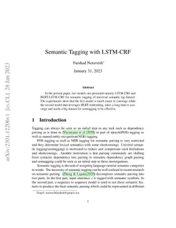 Semantic Tagging with LSTM-CRF