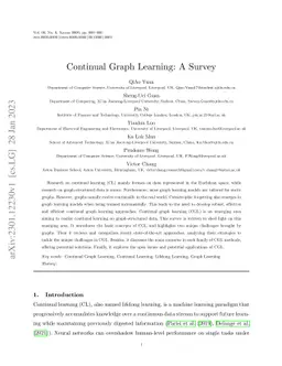 Continual Graph Learning: A Survey
