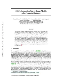 SEGA: Instructing Text-to-Image Models using Semantic Guidance