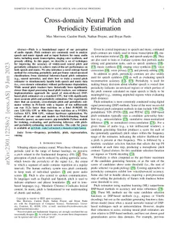 Cross-domain Neural Pitch and Periodicity Estimation