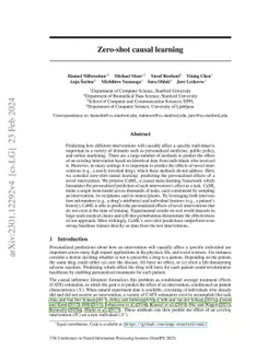 Zero-shot causal learning