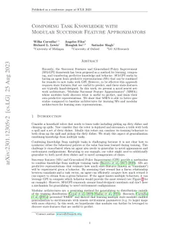 Composing Task Knowledge with Modular Successor Feature Approximators
