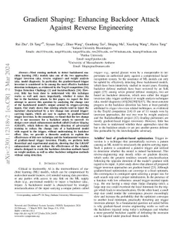 Gradient Shaping: Enhancing Backdoor Attack Against Reverse Engineering