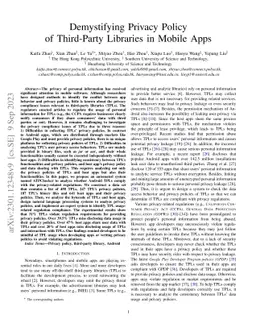 Demystifying Privacy Policy of Third-Party Libraries in Mobile Apps