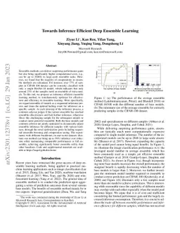 Towards Inference Efficient Deep Ensemble Learning