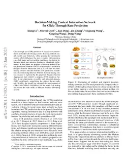 Decision-Making Context Interaction Network for Click-Through Rate
  Prediction