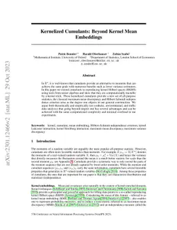 Kernelized Cumulants: Beyond Kernel Mean Embeddings