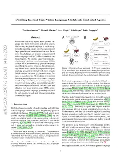 Distilling Internet-Scale Vision-Language Models into Embodied Agents