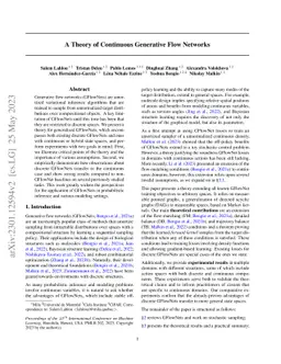 A theory of continuous generative flow networks