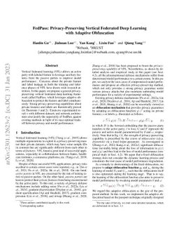 FedPass: Privacy-Preserving Vertical Federated Deep Learning with
  Adaptive Obfuscation