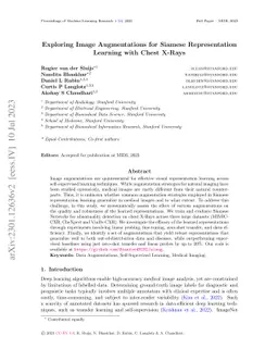 Exploring Image Augmentations for Siamese Representation Learning with
  Chest X-Rays