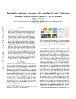 Tagging before Alignment: Integrating Multi-Modal Tags for Video-Text
  Retrieval