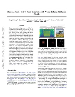 Make-An-Audio: Text-To-Audio Generation with Prompt-Enhanced Diffusion
  Models