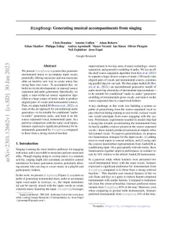 SingSong: Generating musical accompaniments from singing