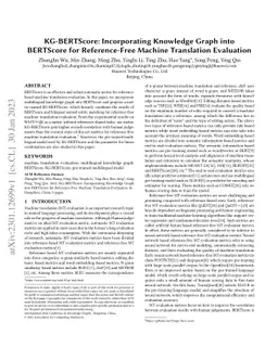 KG-BERTScore: Incorporating Knowledge Graph into BERTScore for
  Reference-Free Machine Translation Evaluation