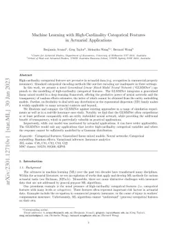Machine Learning with High-Cardinality Categorical Features in Actuarial
  Applications