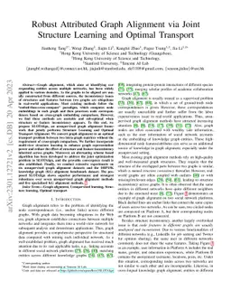 Robust Attributed Graph Alignment via Joint Structure Learning and
  Optimal Transport