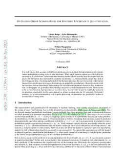 On Second-Order Scoring Rules for Epistemic Uncertainty Quantification