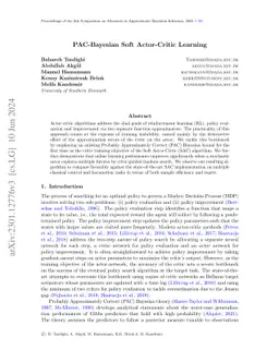 PAC-Bayesian Soft Actor-Critic Learning