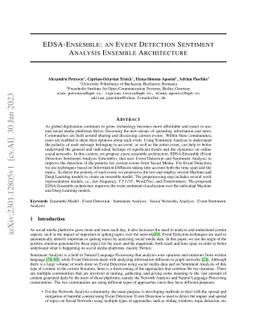 EDSA-Ensemble: an Event Detection Sentiment Analysis Ensemble
  Architecture