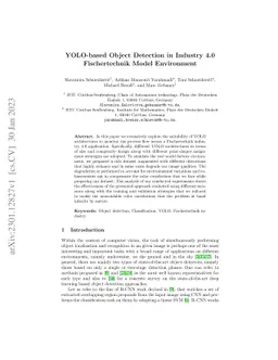 YOLO-based Object Detection in Industry 4.0 Fischertechnik Model
  Environment