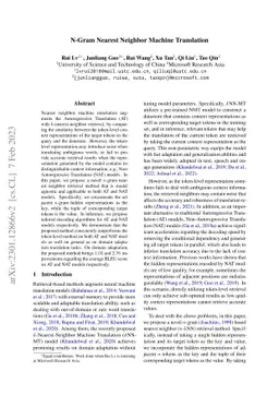 N-Gram Nearest Neighbor Machine Translation