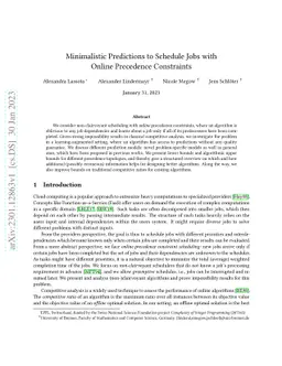 Minimalistic Predictions to Schedule Jobs with Online Precedence
  Constraints