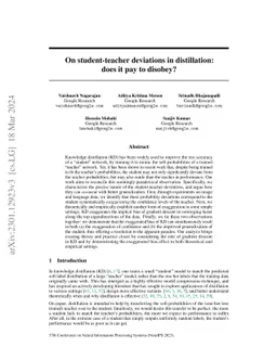 On student-teacher deviations in distillation: does it pay to disobey?