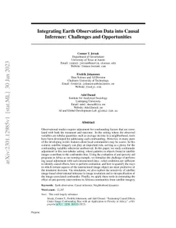 Integrating Earth Observation Data into Causal Inference: Challenges and
  Opportunities