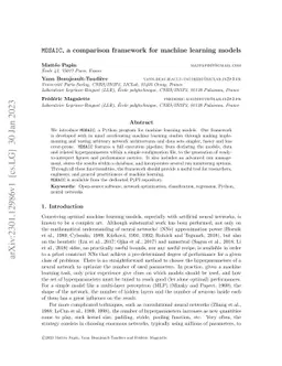 MOSAIC, acomparison framework for machine learning models