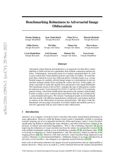 Benchmarking Robustness to Adversarial Image Obfuscations