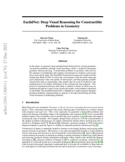 EuclidNet: Deep Visual Reasoning for Constructible Problems in Geometry