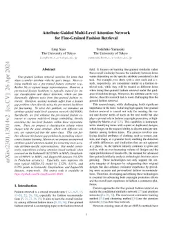 Attribute-Guided Multi-Level Attention Network for Fine-Grained Fashion
  Retrieval