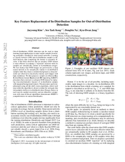 Key Feature Replacement of In-Distribution Samples for
  Out-of-Distribution Detection