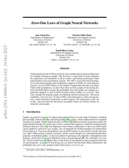Zero-One Laws of Graph Neural Networks